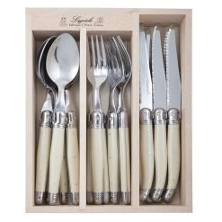 Laguiole By Andre Verdier Debutant Cutlery Set 18 Piece Ivory