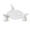 Emporium Ceramic 3 Bunny Plate White -Alex Liddy Store ALB EMDE39