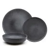 Salt & Pepper Hue 12 Piece Dinner Set Black -Alex Liddy Store BAM 50582