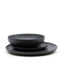 Salt & Pepper Hue 12 Piece Dinner Set Black 11 Salt & Pepper Hue 12 Piece Dinner Set Black -Alex Liddy Store BAM 50582 5