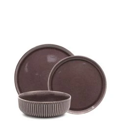 Salt & Pepper Amana 12 Piece Dinner Set Wine