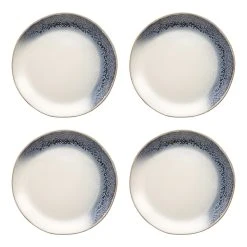Ecology Atol Set Of 4 Dinner Plates 27cm Deep Blue