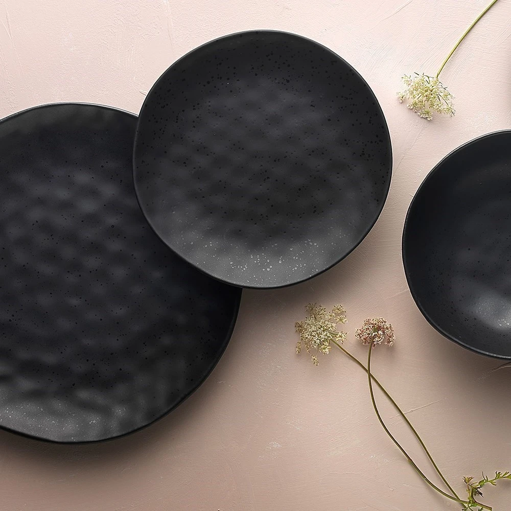 Ecology Speckle Stoneware Side Plate 21cm Ebony 4 Ecology Speckle Stoneware Side Plate 21cm Ebony - Image 2