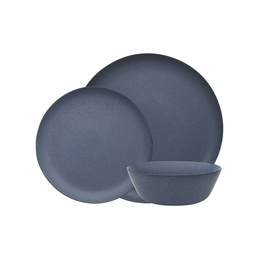 Ecology Malta 12 Piece Stoneware Dinner Set Denim Blue 3 Ecology Malta 12 Piece Stoneware Dinner Set Denim Blue