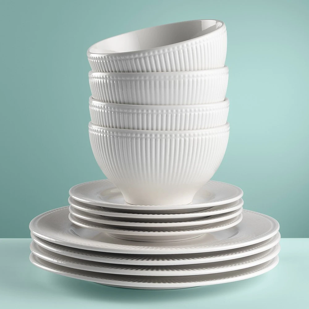 Porto Parlour 12 Piece Dinner Set White 4 Porto Parlour 12 Piece Dinner Set White - Image 2