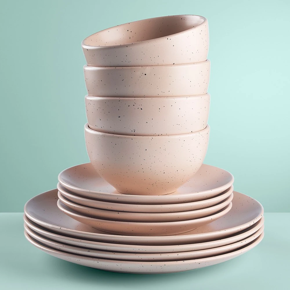 Porto Sands 12 Piece Dinner Set Blush 4 Porto Sands 12 Piece Dinner Set Blush - Image 2