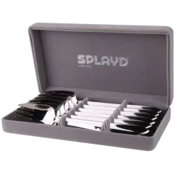 Splayd Luxury Stainless Steel 6 Piece Cutlery Box Set Mirror Finish