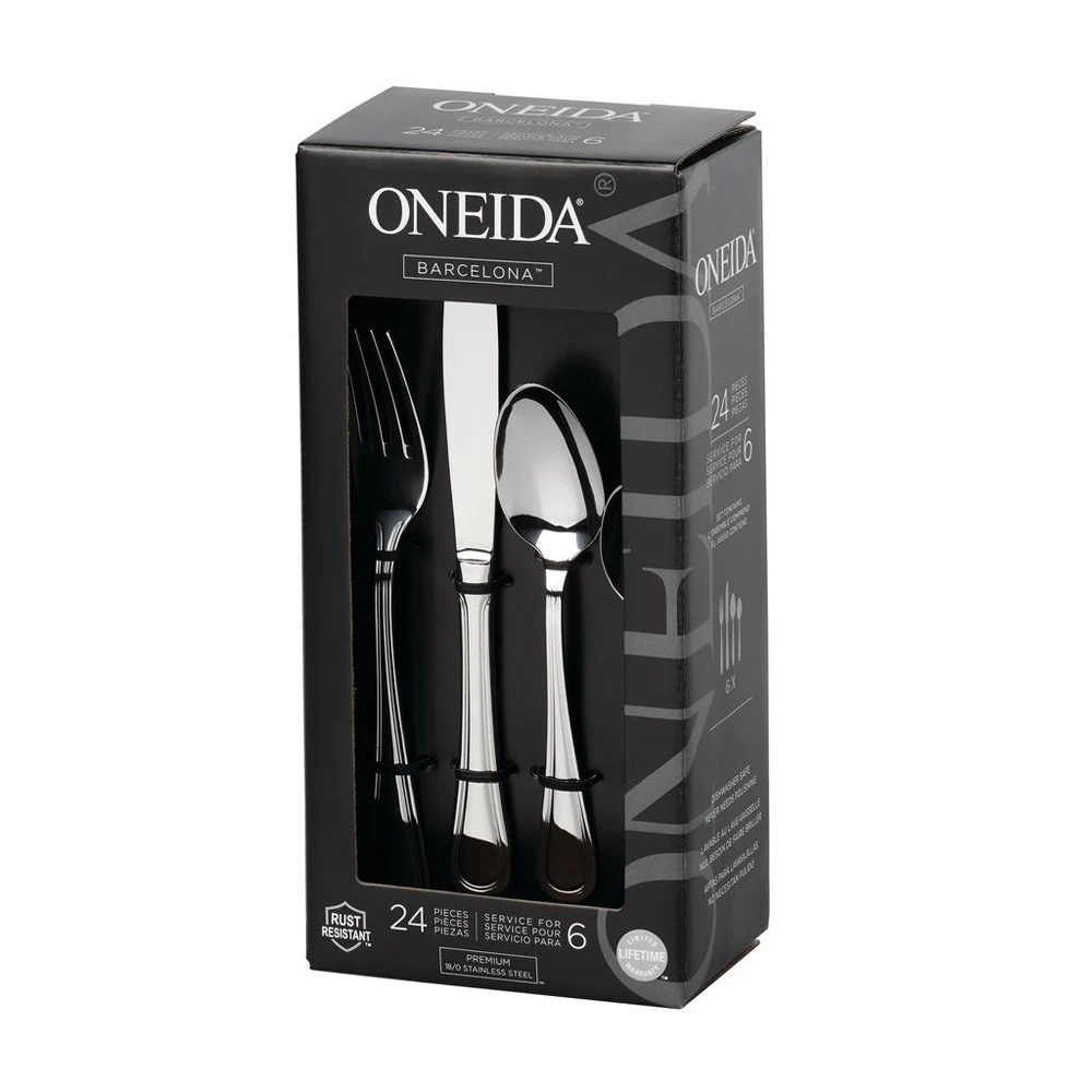 Oneida Barcelona 24 Piece Cutlery Set 3 Oneida Barcelona 24 Piece Cutlery Set