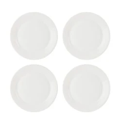 Royal Doulton 1815 Pure Set Of 4 Dinner Plates 28cm White