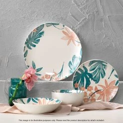 Ambrosia Palm New Bone China 16-Piece Dinner Set -Alex Liddy Store HIM 1033396 5