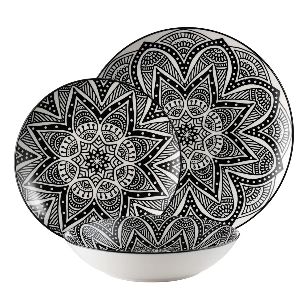 Ambrosia Lena Dinner Set 12 Piece Black 2 Ambrosia Lena Dinner Set 12 Piece Black