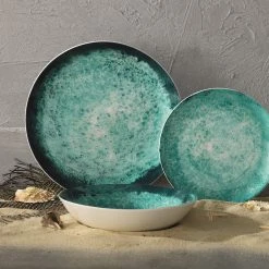 Ambrosia Reef 12 Piece Dinner Set Teal -Alex Liddy Store HIM 1037633 5