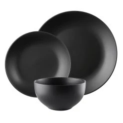 Ambrosia Classic 12 Piece Dinner Set Black
