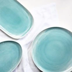 Ambrosia Bree Round Platter 32cm Teal -Alex Liddy Store HIM 1041141 3