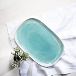 Ambrosia Bree Rectangular Platter 33cm Teal -Alex Liddy Store HIM 1041143 2