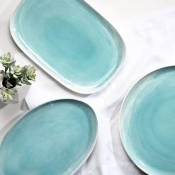 Ambrosia Bree Rectangular Platter 33cm Teal -Alex Liddy Store HIM 1041143 3