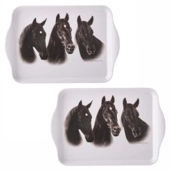 Ashdene Trio Set Of 2 Scatter Trays Black