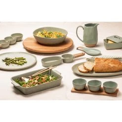 Ladelle Terra 4 Piece Bowl & Tray Set Sage -Alex Liddy Store LAD 60567 3