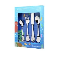 Stanley Rogers Stainless Steel 4 Piece Children's Cutlery Set Sea Animals 7 Stanley Rogers Stainless Steel 4 Piece Children's Cutlery Set Sea Animals -Alex Liddy Store MCH 50621 3
