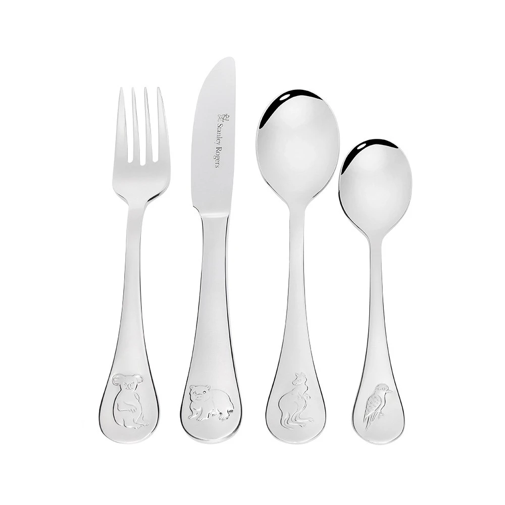 Stanley Rogers Stainless Steel 4 Piece Children's Cutlery Set Australian Animals 3 Stanley Rogers Stainless Steel 4 Piece Children's Cutlery Set Australian Animals