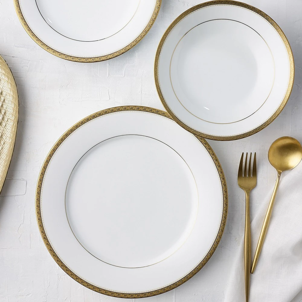 Noritake Charlotta 12 Piece Dinner Set Gold 5 Noritake Charlotta 12 Piece Dinner Set Gold - Image 3