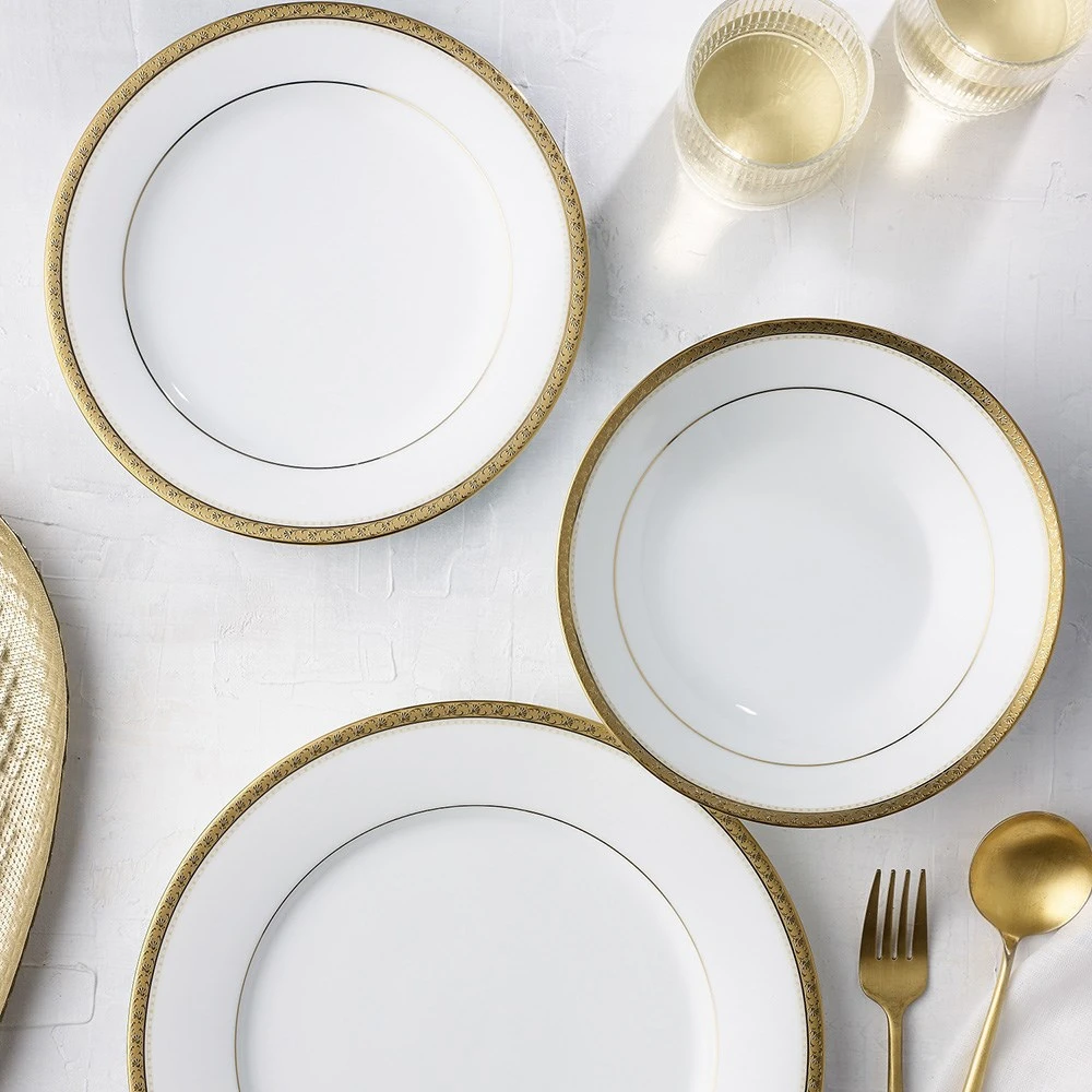 Noritake Charlotta 12 Piece Dinner Set Gold 7 Noritake Charlotta 12 Piece Dinner Set Gold - Image 5
