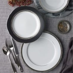 Noritake Regent 12 Piece Dinner Set Platinum -Alex Liddy Store NOR 4333 D12 3
