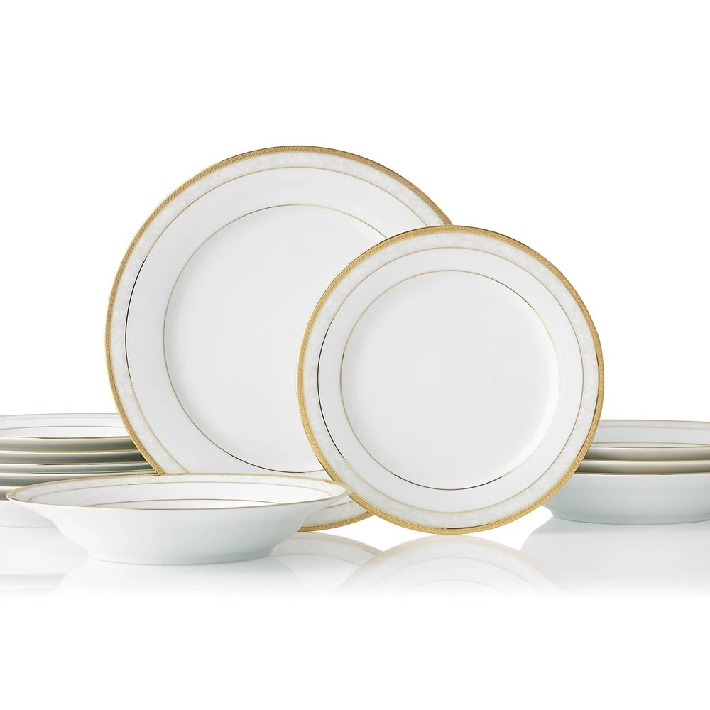 Noritake Hampshire 12 Piece Dinner Set Gold 4 Noritake Hampshire 12 Piece Dinner Set Gold - Image 2