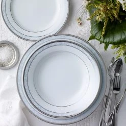 Noritake Hampshire 12 Piece Dinner Set Platinum -Alex Liddy Store NOR 4336 D12 3