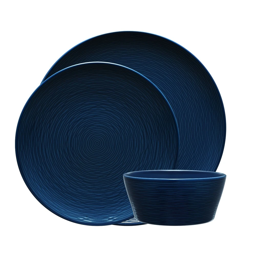 Noritake Navy On Navy Swirl 12 Piece Dinner Setting For 4 3 Noritake Navy On Navy Swirl 12 Piece Dinner Setting For 4