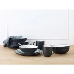 Noritake Colourwave 16 Piece Dinner Set Graphite -Alex Liddy Store NOR 8034D16 2