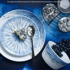 Noritake Hanabi Porcelain 12 Piece Dinner Set Blue & White -Alex Liddy Store NOR G013D12 5