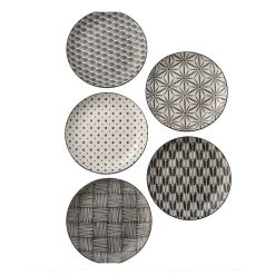 Noritake Komon Japanese Porcelain 5 Piece Plate Set 20.5cm