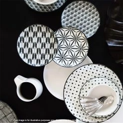 Noritake Komon Japanese Porcelain 5 Piece Plate Set 20.5cm -Alex Liddy Store NOR JP71959 3