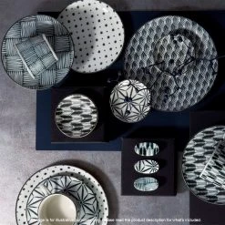 Noritake Komon Japanese Porcelain 5 Piece Plate Set 20.5cm -Alex Liddy Store NOR JP71959 4