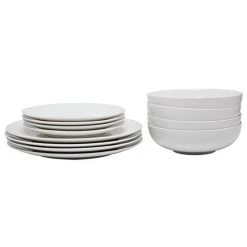Alex Liddy Modern White Coupe 12 Piece Dinner Set