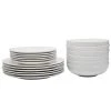 Alex Liddy Modern White Coupe 18 Piece Dinner Set