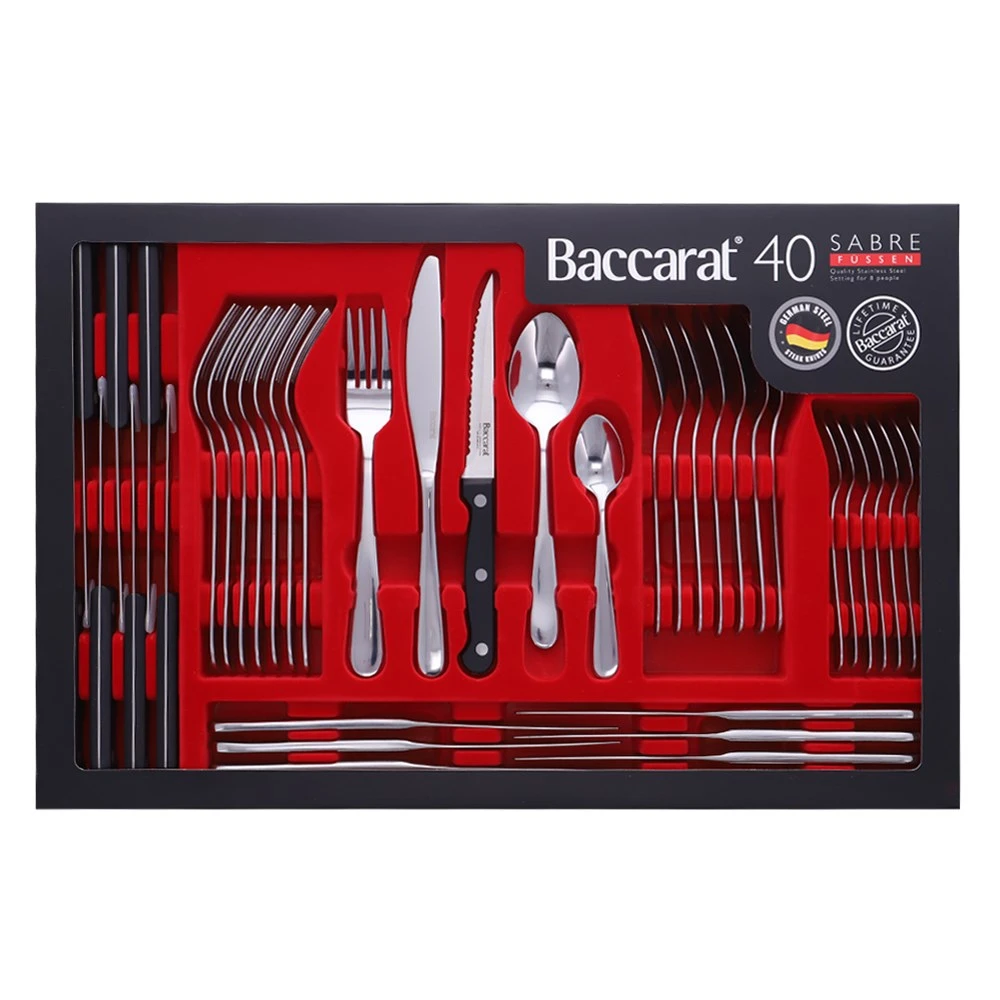 Baccarat Sabre Fussen 40 Piece German Stainless Steel Cutlery Set 4 Baccarat Sabre Fussen 40 Piece German Stainless Steel Cutlery Set - Image 2
