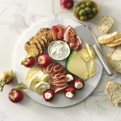 Alex Liddy Slate & Co Marble Round Serving Board With Knife 30cm -Alex Liddy Store PCP 1038514 3