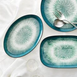 Alex Liddy Jade Oval Platter 33cm Teal -Alex Liddy Store PCP 1039255 3