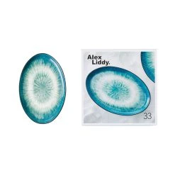 Alex Liddy Jade Oval Platter 33cm Teal -Alex Liddy Store PCP 1039255 4