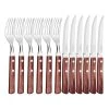 Tramontina Churrasco 12 Piece Fork & Steak Knife Set Red