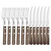 Tramontina Churrasco 12 Piece Fork & Steak Knife Set Brown